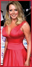  ??  ?? IN THE PINK: Carol Vorderman