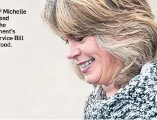  ?? ?? CRITIC: SNP MSP Michelle Thomson has raised concerns about the Scottish Government’s National Care Service Bill now before Holyrood.