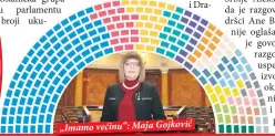  ??  ?? „Imamo većinu“: Maja Gojković