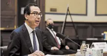  ?? GRAEME JENNINGS/AP ?? Treasury Secretary Steven Mnuchin said in a report that the Trump administra­tion “remains fully committed to supporting American workers, families and businesses.”