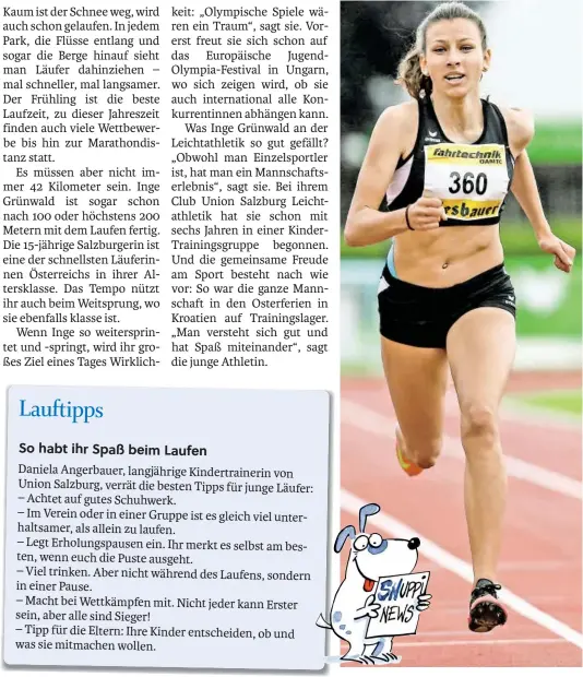  ?? BILD: SN/GEPA ?? Sprint-Talent Inge Grünwald beim Wettkampf.