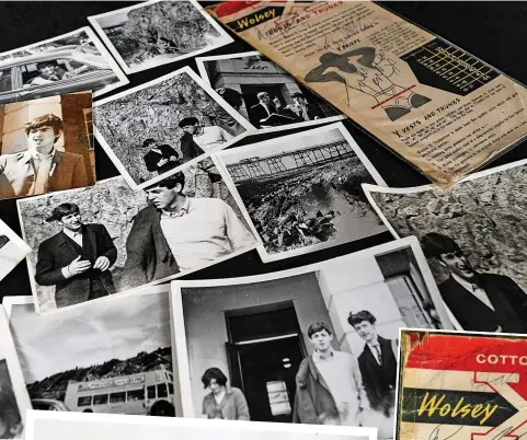  ?? ?? Left, a selection of unseen Beatles photos from their 1963 trip to Weston-super-Mare which are coming up for sale at East Bristol Auctions.