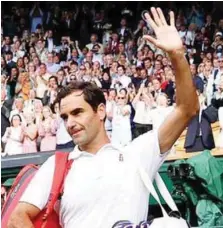  ??  ?? Roger Federer...knocked out of Wimbledon 2021