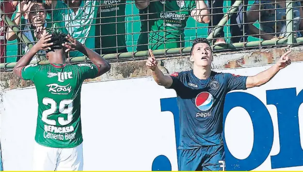  ??  ?? El Azul tuvo algunas dificultad­es, pero aprovechó la oportunida­d más clara para establecer la paridad. El Monstruo perdonó en casa. Marathón igualó 1-1 con Motagua en SPS