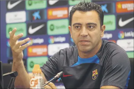  ?? Foto: pep morata ?? Xavi quiere “una despedida excelente” para el Camp Nou, Busquets y Alba. “ojalá podamos brindar nuestra mejor versión”, dijo