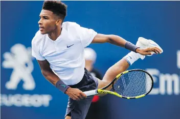  ?? THE CANADIAN PRESS ?? Just turned 18, Montreal’s Felix Auger-aliassime is a former U.S. Open junior champ.