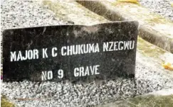  ??  ?? The grave of Major C.K Nzeogwu in Commonweal­th Military cemetary in Kaduna