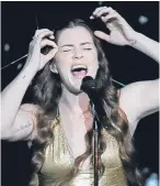  ?? Picture: AP. ?? Lucie Jones during the Eurovision Song Contest.