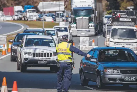  ?? Picture: JERAD WILLIAMS ?? Diligent policing has thwarted a number of people trying to breach the NSW/Qld border illegally.