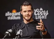  ?? Heidi Fang/Las Vegas Review-Journal 2022 ?? Derek Carr is the Raiders’ career leader in passing yards (35,222) and touchdown passes (217).