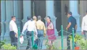  ?? HT ?? ▪ UPA chairperso­n Sonia Gandhi at Anand Bhawan in Allahabad.