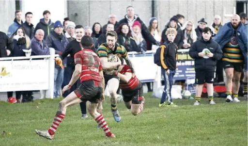  ?? Barry Hobson ?? ●●Nathan Ripley races up the flank for Littleboro­ugh during the clash against Bolton at Rakewood