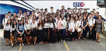  ??  ?? ATC students having a light moment before embarking on their journey to the Jalan Duta Court Complex, Kuala Lumpur.