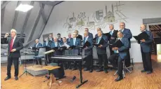  ?? FOTO: CHOR ?? Der Männerchor Eschach sang Lieder zum Thema Sklaverei und Hoffnung.