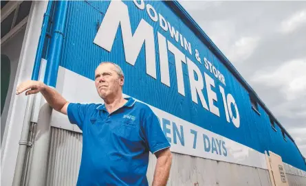  ??  ?? TRADE CONCERNS: Goodwin and Storr Mitre 10 owner John Storr says his business is hurting from Bunnings Plainland.