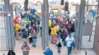  ?? COURANT FILE PHOTO ?? The scene at Dunkin’ Donuts Park for the Hartford Yard Goats’ home opener in May. As a gift to fans, the team’s final Saturday home game of the season, on Sept. 18, will be followed with a concert by New York DJ Funk Flex.