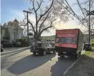  ?? PROVIDED BY THE PASSAIC COUNTY DEMOCRATIC PARTY ?? A video advertisin­g truck parked outside The Brownstone banquet hall in Paterson on Tuesday.