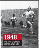  ?? ?? 1948 The first Olympic Games after war