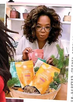  ??  ?? BACKING: Meghan has invested in Clevr Brands, and her friend
Oprah Winfrey has promoted it online