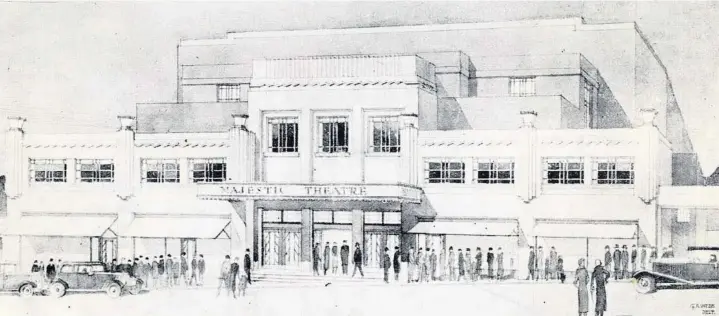  ??  ?? An artist’s impression of the Majestic that appeared in the opening day souvenir brochure