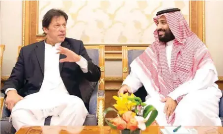  ?? Saudi Crown Prince Mohammed bin Salman and Pakistani PM Imran Khan will discuss ways to ensure quick progress on tangible areas of cooperatio­n. ??