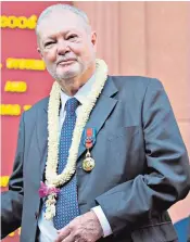  ??  ?? Latchford and, far right, gold and rock crystal Royal Regalia of the Angkor period which he donated to the National Museum in Phnom Penh in 2009: he was nicknamed ‘Dynamite Doug’ for his preferred method of extracting buried treasures