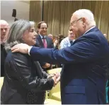  ??  ?? PRESIDENT REUVEN RIVLIN with Ruth Cheshin.