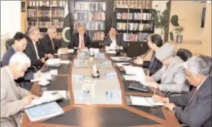  ?? -A PP ?? ISLAMABAD
Federal Minister for Finance and Revenue Senator Mohammad Ishaq Dar chaired a meeting at Finance Division to review the demand and supply situation of sugar in the country.