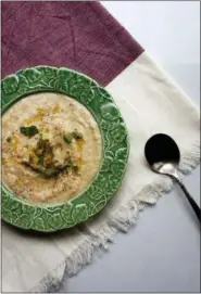  ?? LAURA AGRA VIA ASSOCIATED PRESS ?? This photo shows silky leek soup in New York.