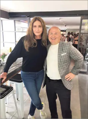  ?? JHouse / Contribute­d photo ?? Former Olympic Gold medal-winning decathlete and TV personalit­y Caitlyn Jenner and Tony Capasso at Tony’s at the JHouse on May 23.