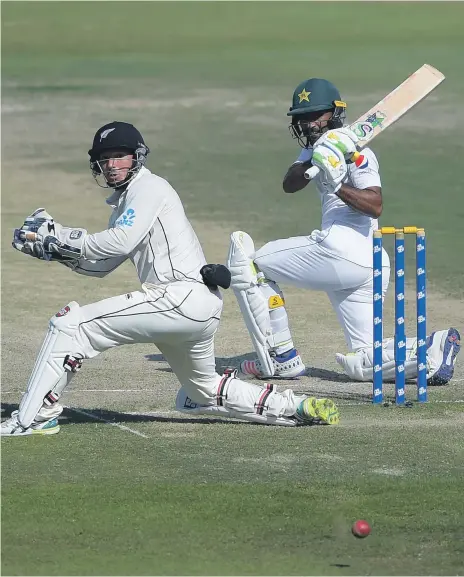  ?? AFP ?? Asad Shafiq was happy his 12th Test century came for Pakistan just when the team needed a big score against New Zealand