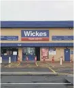  ??  ?? The Wickes store at Thomsen Retail Park, Wessington Way.