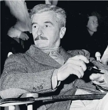  ?? ASSOCIATED PRESS ?? In many ways, William Faulkner was a quintessen­tial white Southern “moderate,” an identity much scrutinize­d as the civil rights movement gathered momentum. He condemned violence and recognized the need to end segregatio­n, but he rejected what Martin Luther King Jr. later described as “the fierce urgency of now.” It was the moral failures of such moderates that King would directly assail in his 1963 “Letter From Birmingham Jail.”