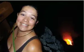  ?? FOTO: CORTESÍA ?? Silvia durante una visita al volcán Masaya, en Nicaragua.