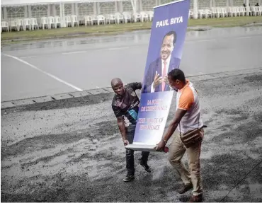  ?? Foto: AFP/Marco Longari ?? Wahlkampf in Buea im englischsp­rachigen Südwesten Kameruns