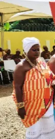  ??  ?? From top Professor Irene Odotei speaks at a swearing-in ceremony for newly elected Queen Mothers; the women being congratula­ted by a judge; a meeting ahead of the ceremony to discuss the order of events