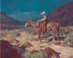  ??  ?? Grant Redden, Western Moonlight, oil, 24 x 30”