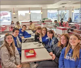  ?? Photo courtesy of Bishop Union High School ?? Bishop Union High School varsity mathletes pictured here, from left, are Kate Anderson, Sam Wilson, Joshua Wilson, Rose Bracken, Rain Naranjo, Anwyn Benson-Hernandez, Audrey Cokeley and Ashley Fitt.