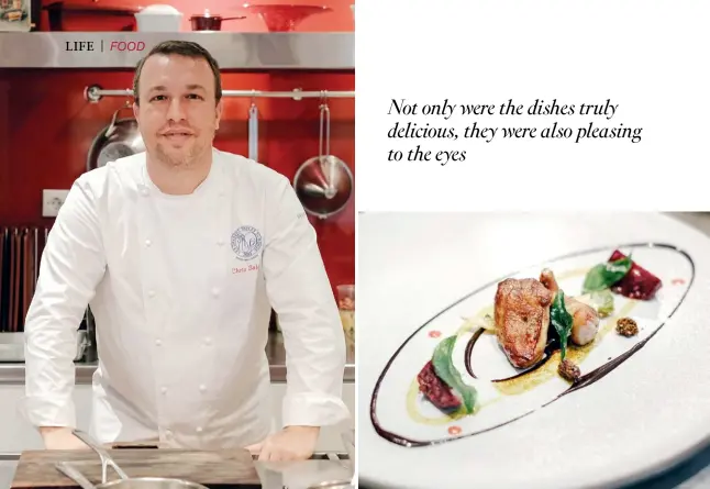  ??  ?? master chef The legendary Chef Chris Salans heads up Mozaic Restaurant Gastronomi­que