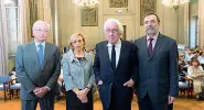  ??  ?? Da sinistra: Cristiano Chiarot, Vittoria Perrone Compagni, Bernardo Valli e Luigi Dei