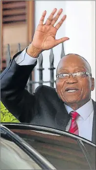  ?? Picture: REUTERS/SUMAYA HISHAM ?? EMBATTLED PRESIDENT: President Jacob Zuma leaves Tuynhuys yesterday