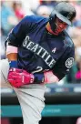  ?? THE ASSOCIATED PRESS ?? Robinson Cano reacts after being hit on the hand by a pitch on Sunday.