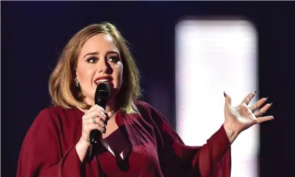  ??  ?? ‘The line between national treasure and public property gets thinner by the day’ ... Adele in 2016. Photograph: Dominic Lipinski/PA