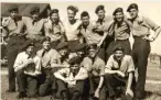  ??  ?? Reunited: The RAF St Athan lads, with John Flood kneeling far left