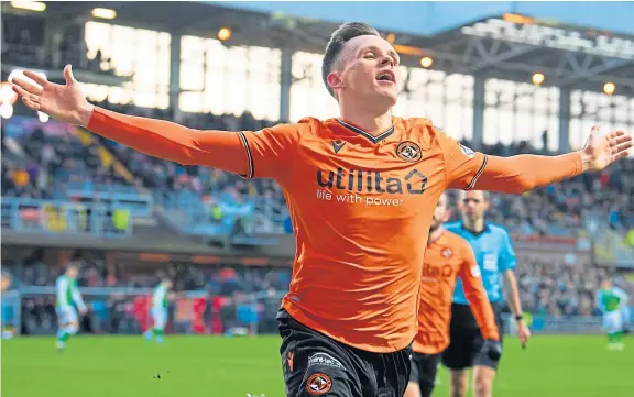  ?? Picture: SNS. ?? Lawrence Shankland has scored 29 goals in 35 games for club and country this season.