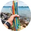  ??  ?? Straws make up 4 per cent of plastic trash by piece, but far less by weight.