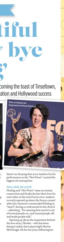  ??  ?? She scooped an impressive three Emmys