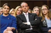  ?? DOUG MILLS / THE NEW YORK TIMES ?? Deputy Attorney General Rod Rosenstein has denied he pursued secretly recording President Trump or advocated for the president’s removal through the 25th Amendment.