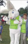  ?? FM4398552 ?? The Samaritans brought a giant white rabbit along