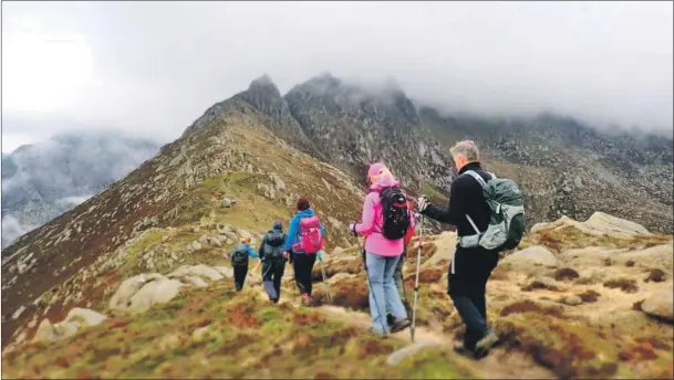  ?? Photograph: Corinna Goeckeritz ?? The Witches Step guided walk at the last festival in 2019.